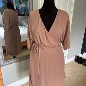Le Chateau Blush Pink Wrap Dress
